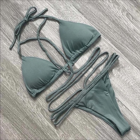 Braided Green Bikini - Picture 4 of 4